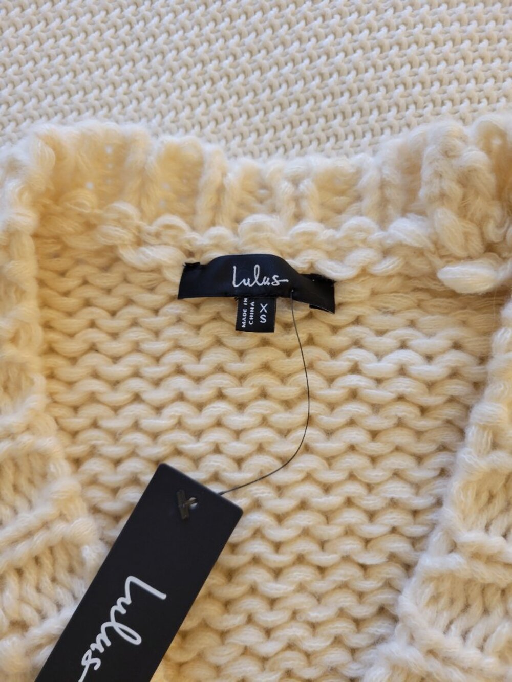 Lulus Notably Cozy Ivory and Brown Button-Up Sweater Vest - Picture 5 of 6